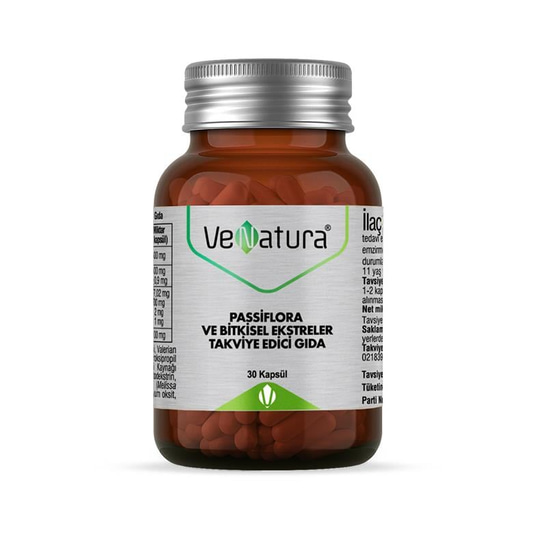 Venatura Passiflora ve Bitkisel Ekstreler 30 Kapsül