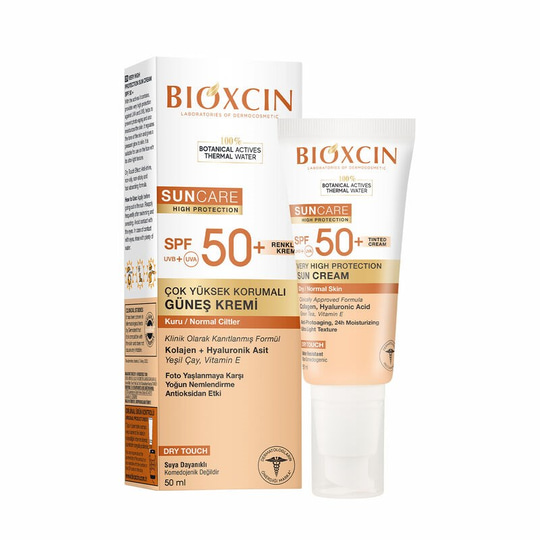 Bioxcin Sun Care Güneş Krem Renkli Yüksek Korumalı Kuru & Normal Ciltler İçin SPF50+ 50 ml