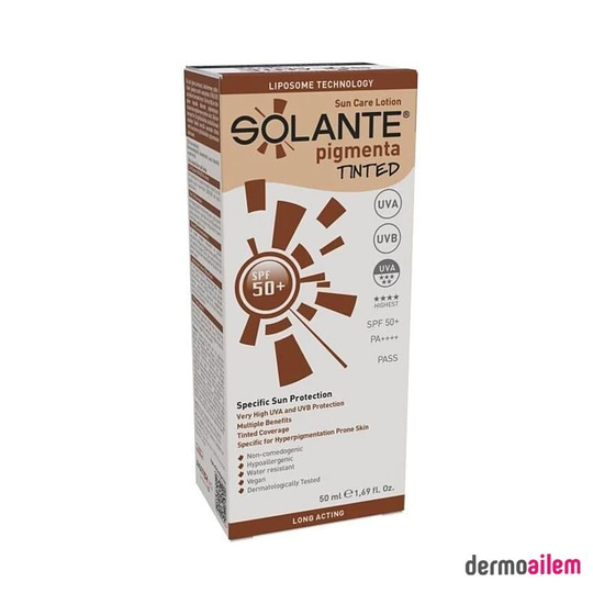 Solante Pigmenta Tinted Güneş Koruyucu Losyon Spf 50 Faktör 50 ml