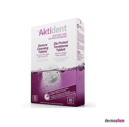 Diş Protez TemizleyicilerAktidentAktident Diş Protezi Temizleme Tableti 30 Tablet