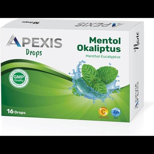 Apexis Drops Mentol Okaliptus Aromalı Pastil 16'lı