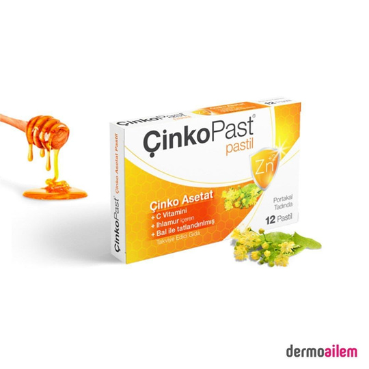 Çinkopast Portakal Ihlamur ve Ballı 12 Pastil
