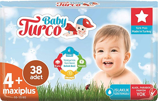 Bebek BezleriBaby TurcoBaby Turco Bebek Bezi 4 Numara 38 Adet (10-15 kg)