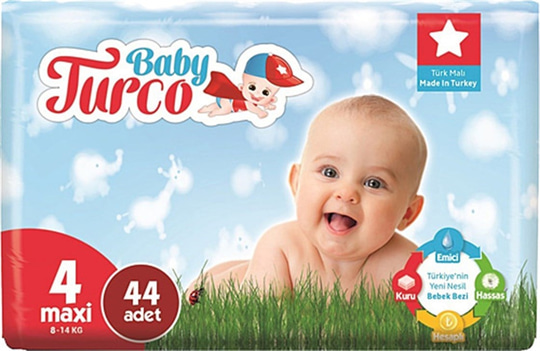 Bebek BezleriBaby TurcoBaby Turco Bebek Bezi 4 Numara 44 Adet (8-14 kg)