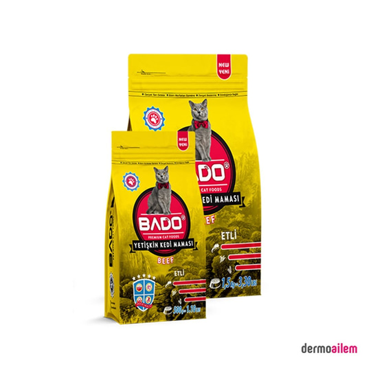 Kedi Kuru MamalarıBadoBado Etli Yetişkin Kedi Maması 500 Gr