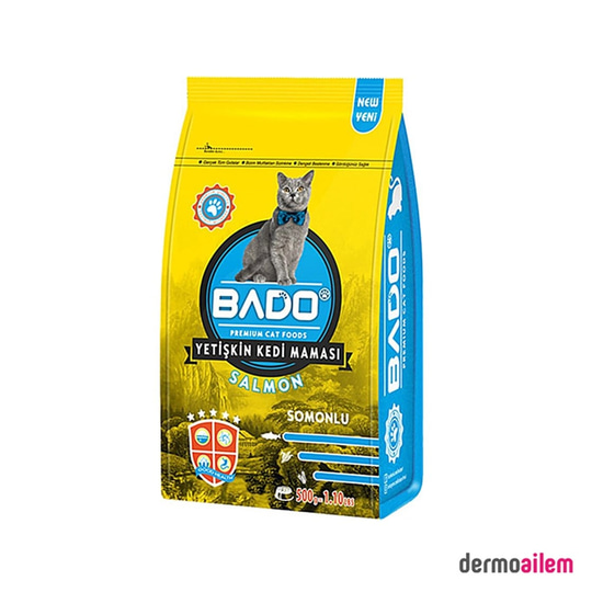 Kedi Kuru MamalarıBadoBado Somonlu Yetişkin Kedi Maması 500 Gr