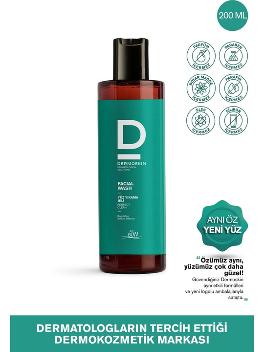Dermoskin Acnegun Yüz Yıkama Jeli 200 ml