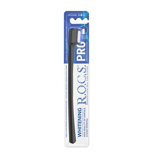 Rocs Pro Whitening Diş Fırçası Medium Siyah