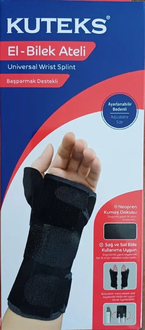 Kuteks El Bilek Ateli Neopren - Başparmak Destekli Çift Taraflı