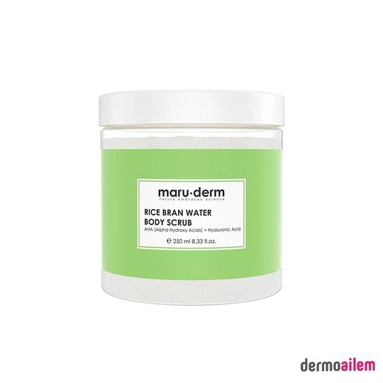 Maruderm Body Scrub | Pirinç Suyu Vücut Peelingi | AHA + Hyaluronik Asit 250 ML