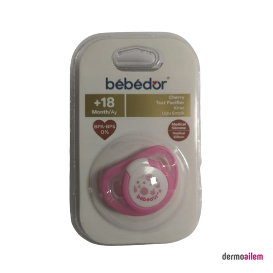 Biberon & Emzik & OyuncakBebedorBebedor Kiraz Uçlu Bebek Emzik +18 Ay Pembe