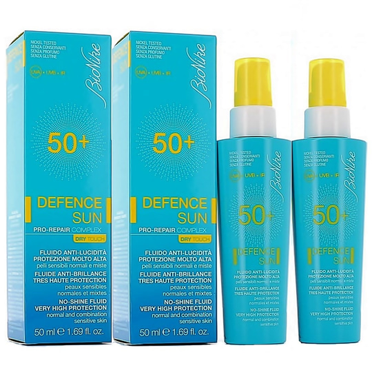 Yüz İçin Güneş ÜrünleriBioNikeBioNike Defence Sun Normal ve Kuru Hassas Ciltler İçin Güneş Koruyucu Spf 50+ 50 ml 2'li Set