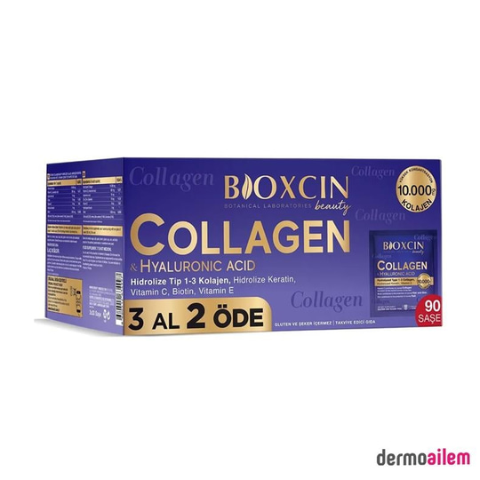 Kolajen ( Collagen )BioxcinBioxcin Collagen Hyaluronic Acid Hidrolize Tip 1-3 Kolajen 90 Saşe
