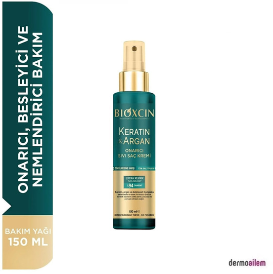 Saç KremleriBioxcinBioxcin Keratin & Argan Onarıcı Sıvı Saç Bakım Kremi 150 ml - Yıpranmış Ve Hasar Görmüş Saçlar