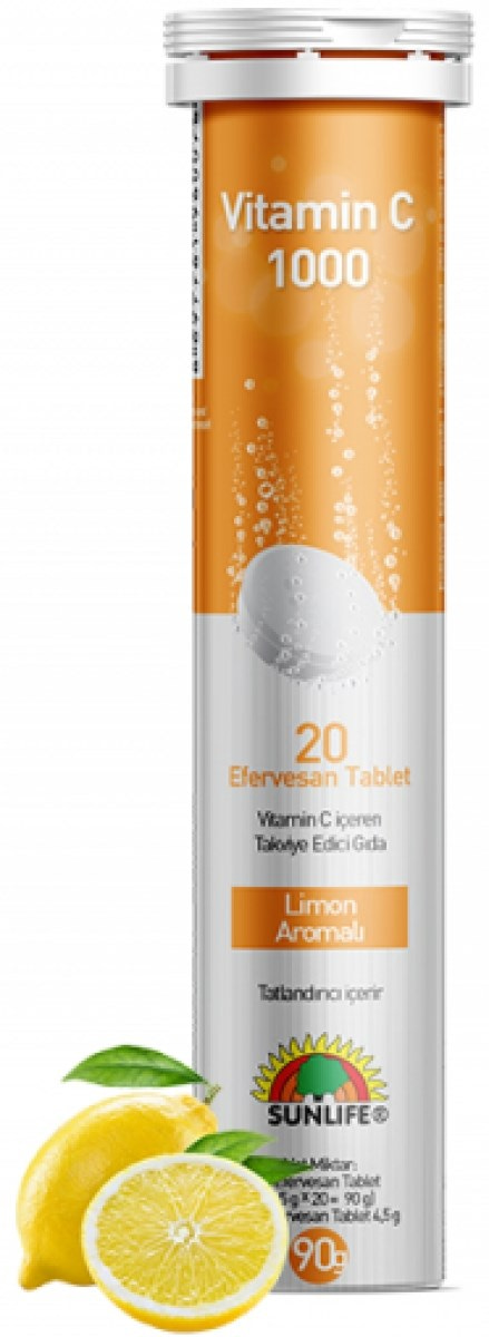 Sunlife Vitamin C 1000mg Efervesan 20 Tablet