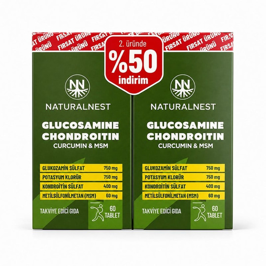 Naturalnest Glucosamine Chondroitin 60 Tablet 2 li Paket