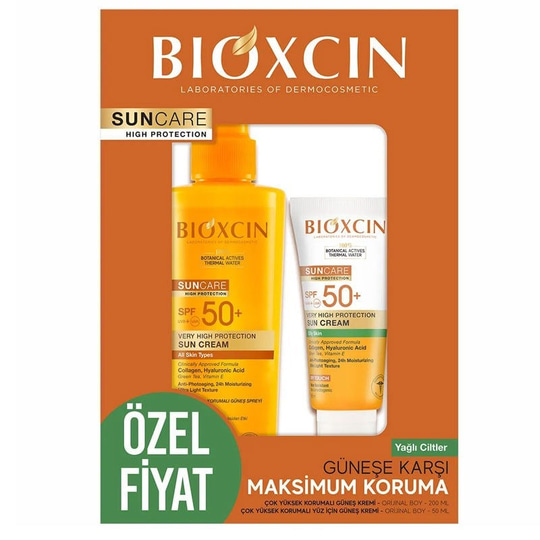 Bioxcin Suncare K/Y Krem SPF50 50 ml + Sprey 200 ml - Kofre
