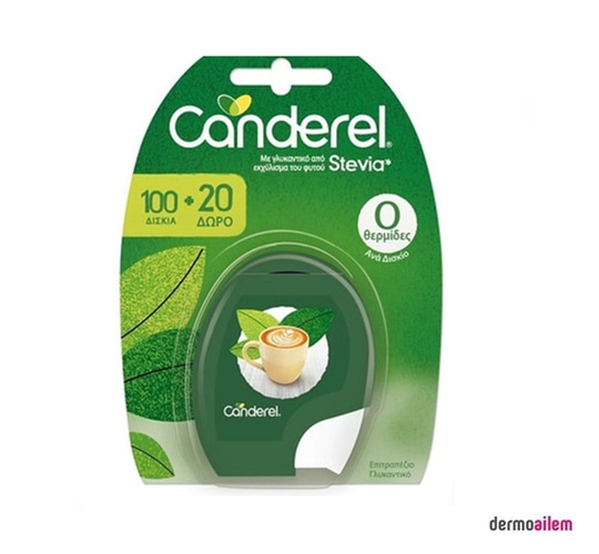 Takviye Edici GıdalarCanderelCanderel Stevia Tablet Tatlandırıcı 100+20 Tablet