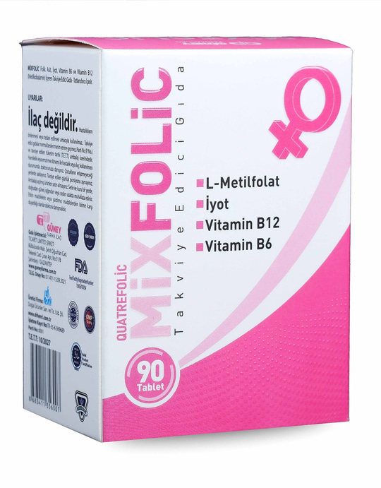 MixFolic Takviye Edici Gıda 90 Tablet