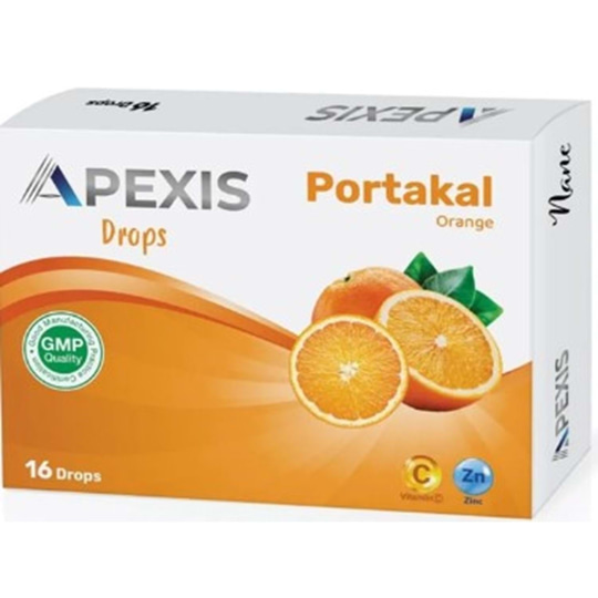 Apexis Drops Portakal Aromalı Pastil 16'lı
