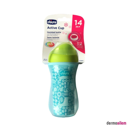 Biberon & Emzik & OyuncakChiccoChicco Active Cup Yeşil 266 Ml 14 M+ Isı Yalıtımlı Aktif Bardak