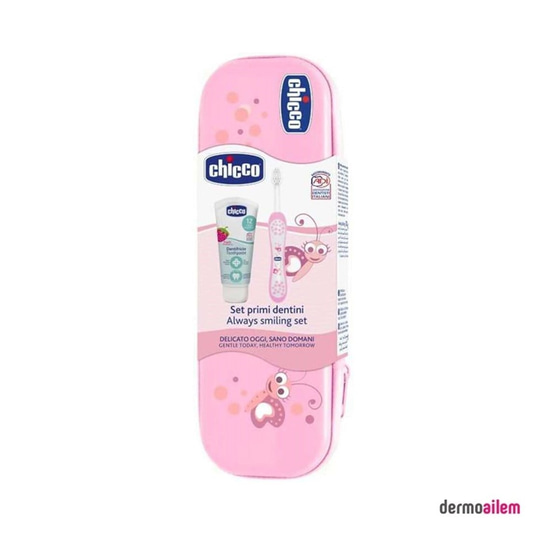 Bebek Ve Çocuklar İçin Ağız BakımıChiccoChicco Diş Fırçası Seti 12+ay Pembe