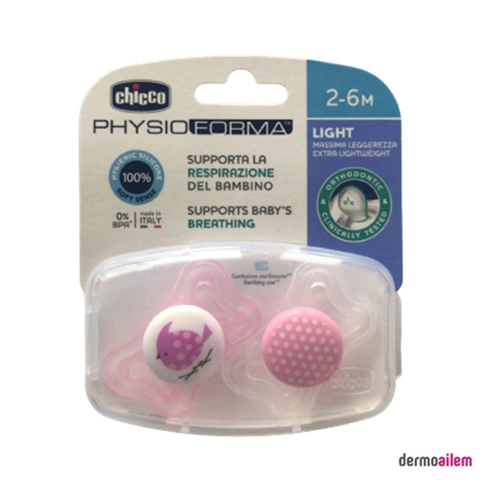 Biberon & Emzik & OyuncakChiccoChicco Emzik Physio Light Kız 2-6 Ay 2 li Pembe