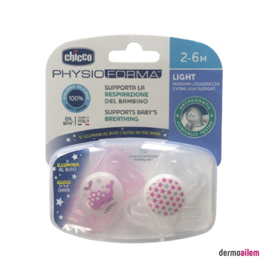 Biberon & Emzik & OyuncakChiccoChicco PhysioForma Light Silikon Emzik 2 li 2-6 Ay Pembe
