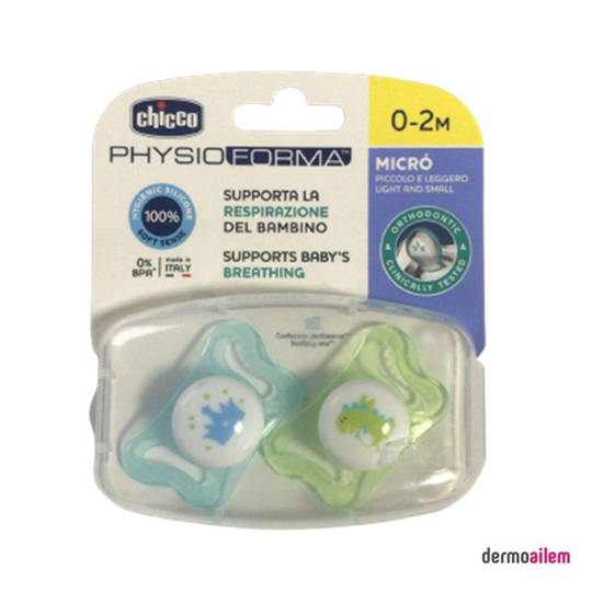 Biberon & Emzik & OyuncakChiccoChicco PhysioForma Micro 0-2 Ay Silikon Emzik 2'li - Turkuaz-Yeşil