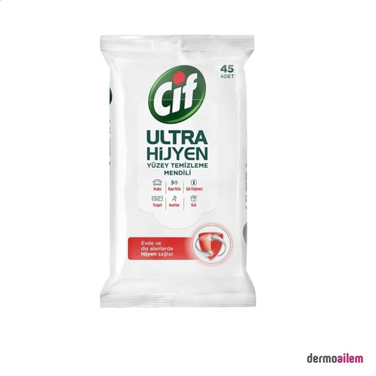 Yüzey Temizleme ÜrünleriCifCif Ultra Hijyen 45'li Yüzey Temizlik Mendili