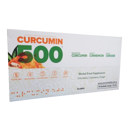 Takviye Edici GıdalarCurcumin 500Curcumin 500 10 Şase x 6 gr