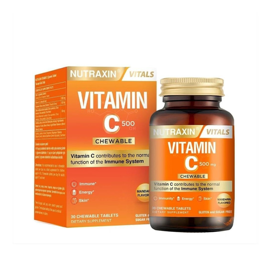 Nutraxin Vitamin C 500 mg 30 Çiğneme Tableti