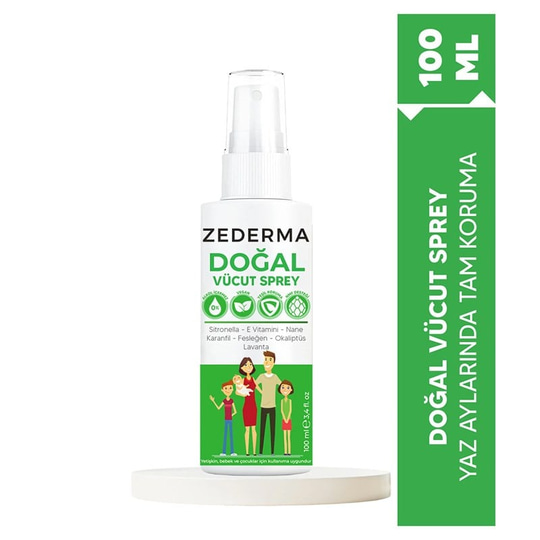 Zederma Doğal Sinek Kovucu Vücut Koruyucu Sprey 100 ml