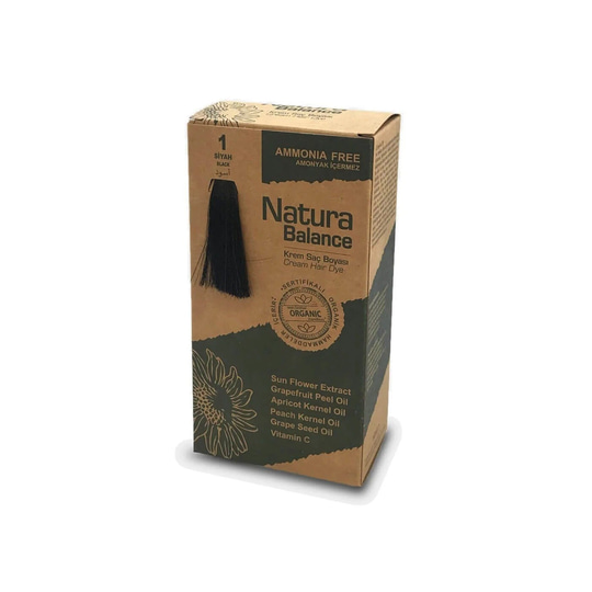 Natura Balance Organik Krem Saç Boyası 60 ml - 1 Siyah