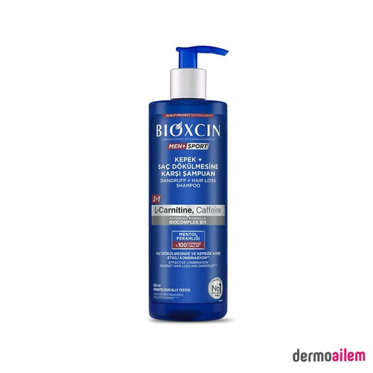 Bioxcin Men+ Sport Kepek ve Saç Dökülmesine Karşı Şampuan 500 ml