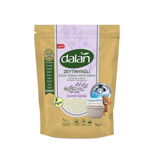 Temizleme ÜrünleriDalanDalan Doğal Granül Matik Sabun Zeytinyağlı Lavanta Esintisi 1000 gr