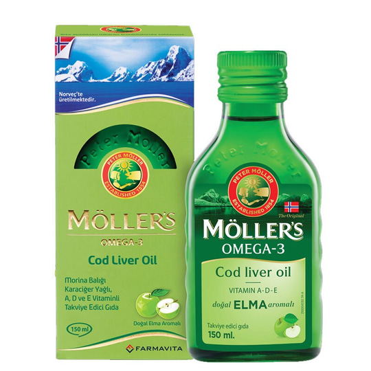 Möller's Balık Yağı Şurubu Elma Aromalı 150 ml