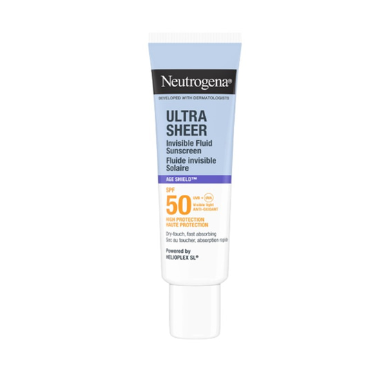 Neutrogena Ultra Sheer Invisible Fluide Sunscreen SPF50 Age Shield 50 ml