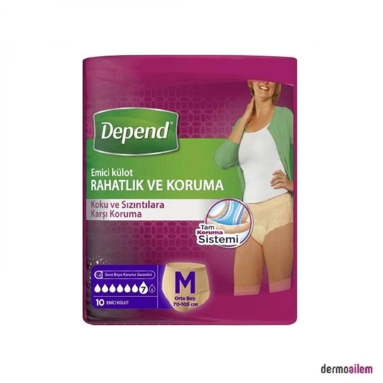 İntim TemizlikDependDepend Hasta Bezi Külot Kadın Medium 10'lu