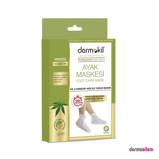 Ayak BakımıDermokilDermokil Kil Ve Kenevir Yağlı Peeling Etkili Ayak Maskesi 35 ml