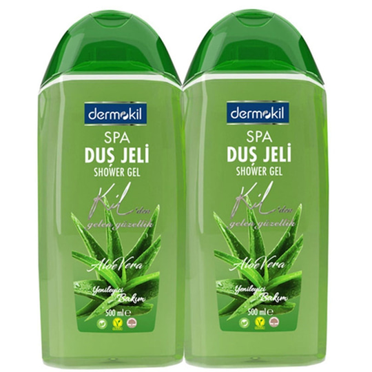 Vücut Temizleme & Duş JeliDermokilDermokil Therapy Aloe Vera Duş Jeli 2x500 ml