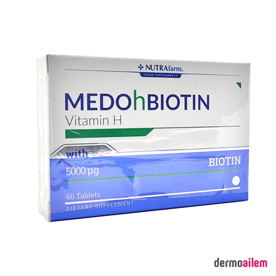 Takviye Edici GıdalarDermoskinDermoskin Medohbiotin 5mg(5000mcg)  60 Tablet