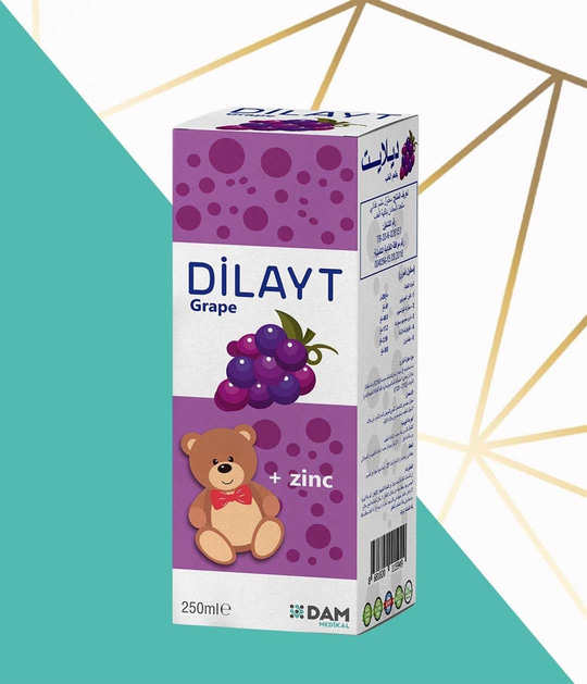 Takviye Edici GıdalarDam MedikalDilayt Çinko Şurup Üzümlü 250 ml