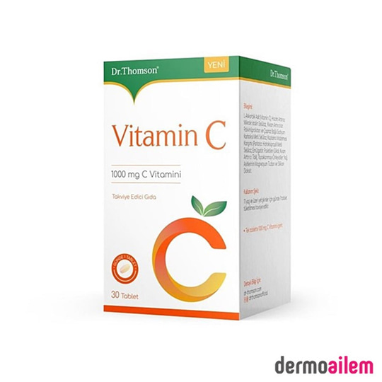 Takviye Edici GıdalarDr.ThomsonDr. Thomson Vitamin C 1000 mg 30 Tablet