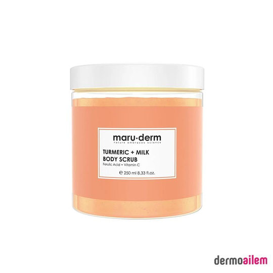 Maruderm Body Scrub | Zerdeçal + Süt Vücut Peelingi | C Vitamini + Ferulik Asit 250 ML