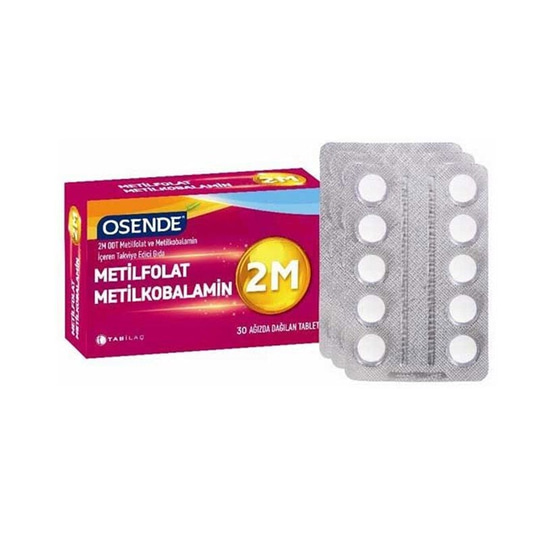 Osende 2M ODT Metilfolat & Metilkobalamin 30 Ağızda Dağılan Tablet