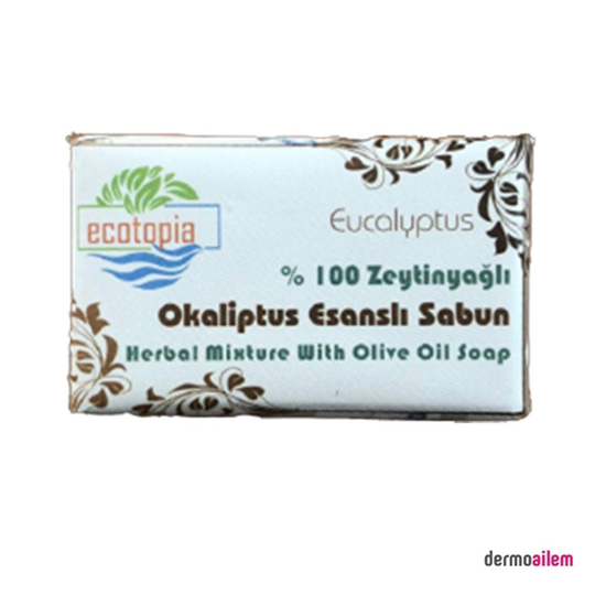 El Yüz SabunlarıEcotopiaEcotopia Okaliptus Esanslı %100 Zeytinyağlı Sabun 180 gr