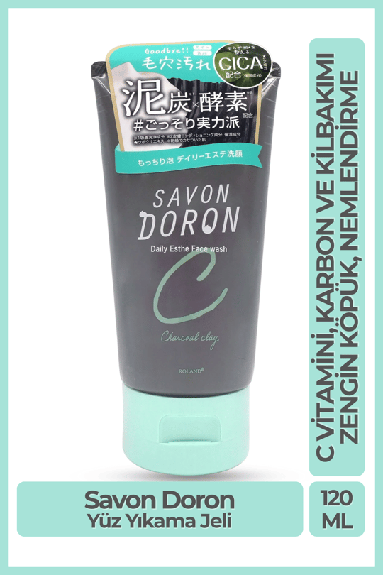Cosmetex Roland Savon Doron Arındırıcı Kil & Kömür Özlü Siyah Nokta & Sebum Temizleyici Yüz Yıkama Jeli
