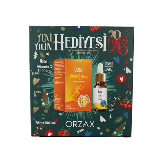 Ocean Yılbaşı Seti - Vitamin C 1000 30 Tablet + D3K2 Damla 20 ml