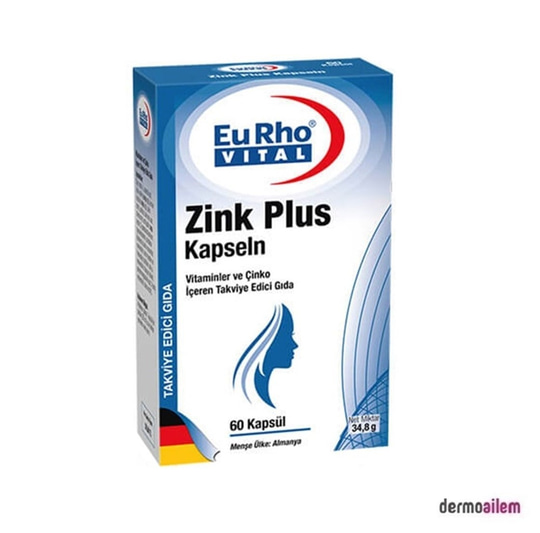 Takviye Edici GıdalarEurho VitalEurho Vital Zink Plus 60 Kapsül SKT 05/2022
